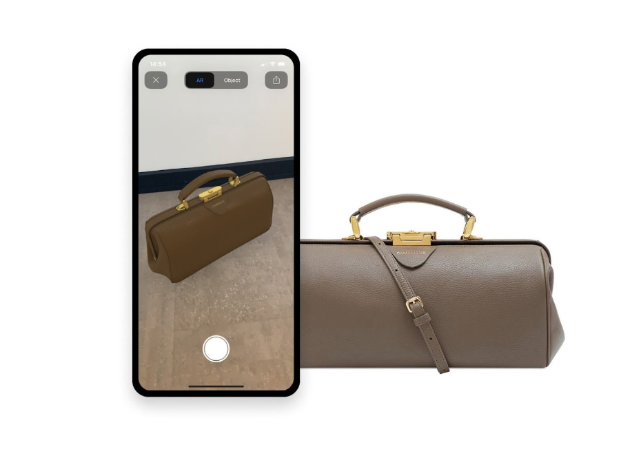 cambridge satchel company VR experience with product