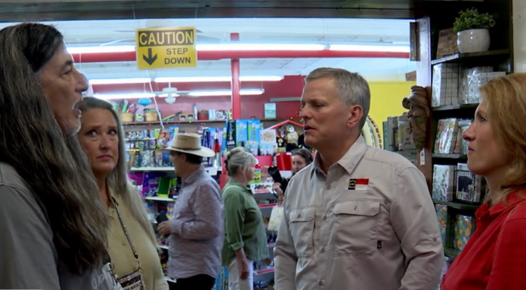 Gov. Stein talks to WNC business owners on the anniversary of Hurricane Helene