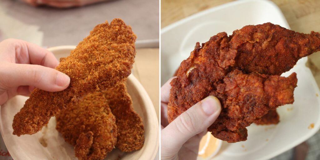 Review: Dave's Hot Chicken Vs Guy Fieri Chicken Guy Chicken Tenders