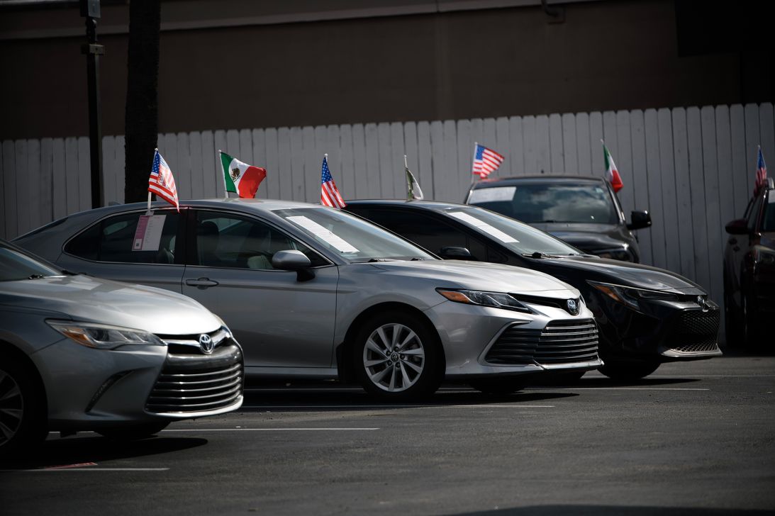 A Tricolor dealership in Houston, Texas. The company filed for bankruptcy last month, a sign of pressure in the subprime auto loan market catering to undocumented immigrants.
