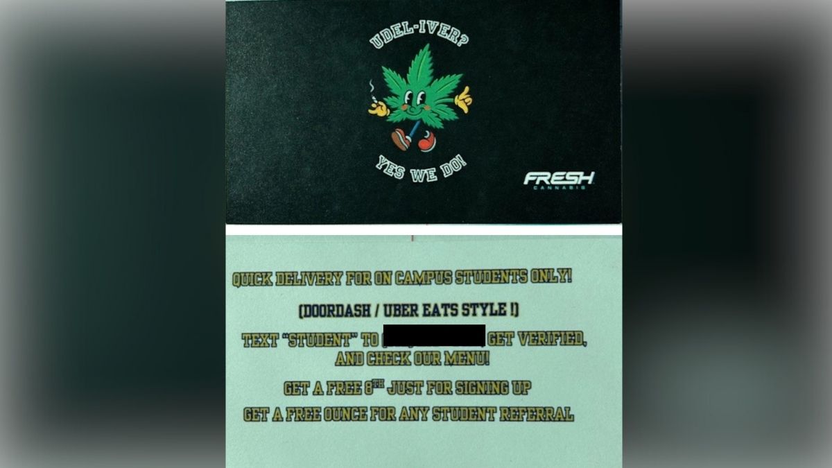 Flyers offering UDel marijuana delivery from imposter dispensary – NBC10 Philadelphia