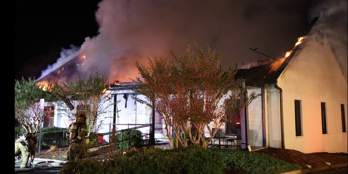 Roof collapses, firefighter hurt during blaze at Gwinnett County business, officials say