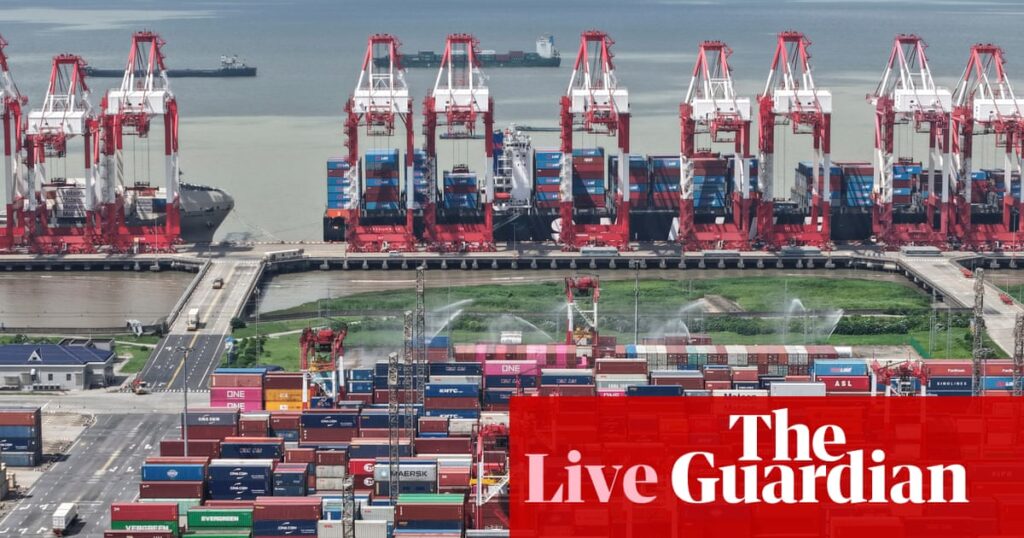 Asian stocks tumble on fresh US-China trade spat; Chinese exports top forecasts – business live | Business