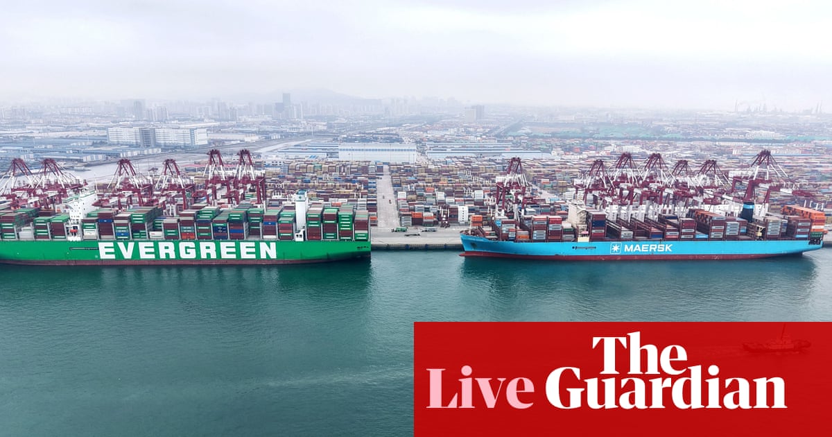 China’s economic growth hits one-year low as house prices fall again – business live | Business