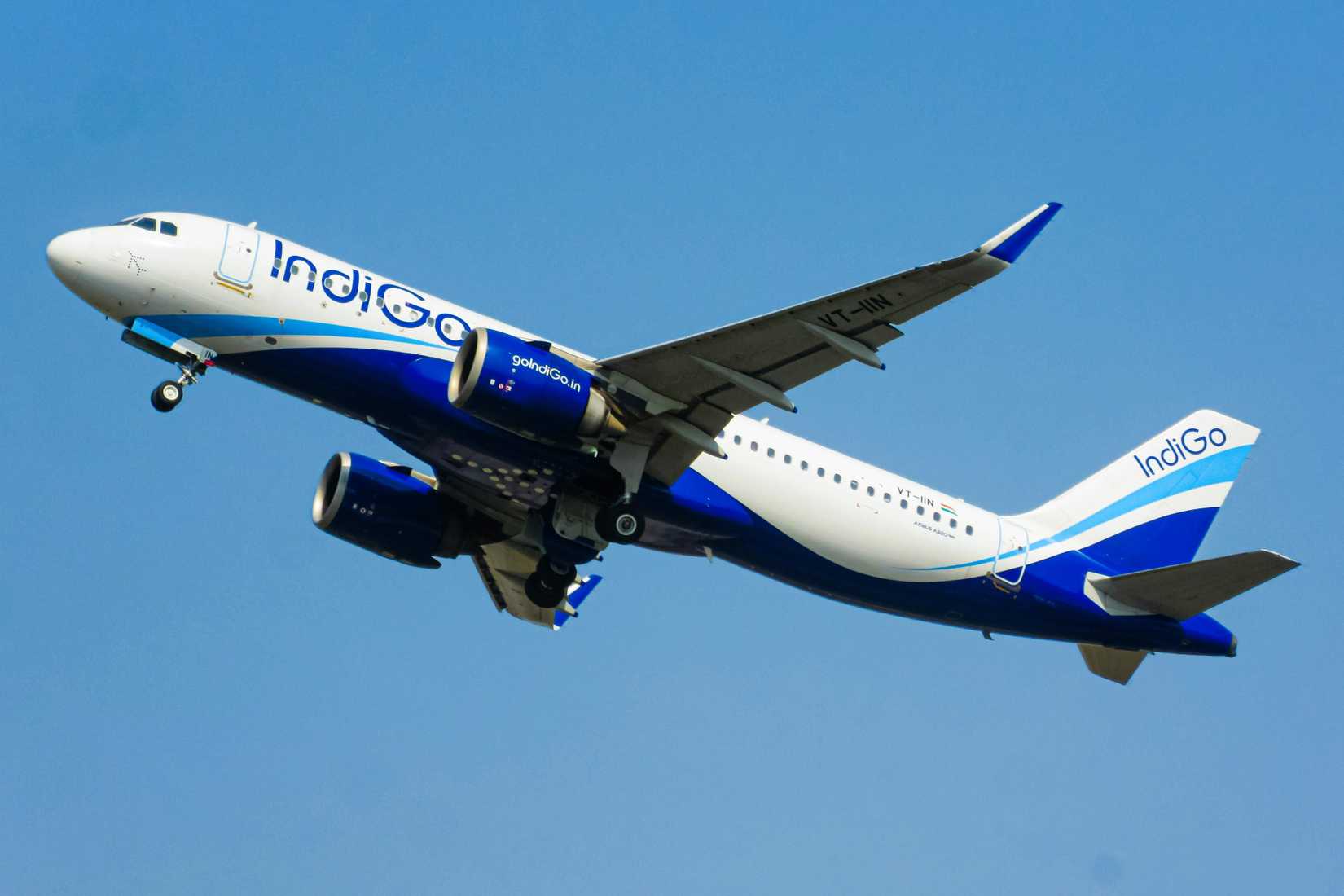 Indigo A320neo taking off