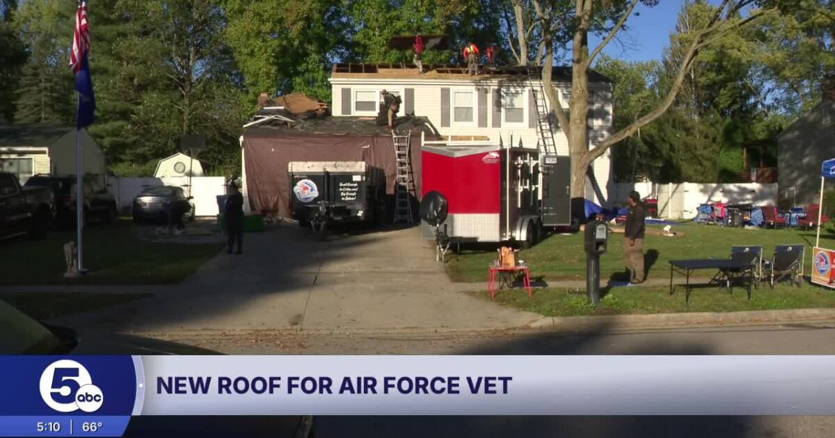 Veteran receives new roof for free thanks to local family business