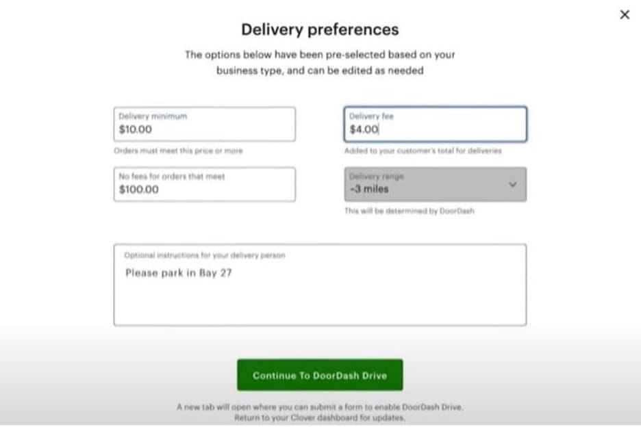 Clover delivery services