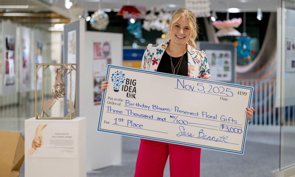 Innovation blooms at UNK as Fallon Wells wins Big Idea business competition – UNK NEWS