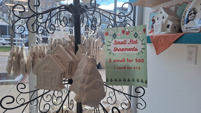 Color Me Mine will have small pottery ornaments available for customers to hand paint on Small Business Saturday, on sale 5 ornaments for $50.