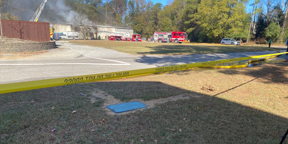 Crews currently battling fire at Columbia-area business