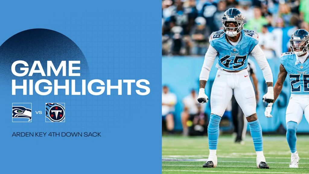 Arden Key's Fourth-Down Sack Puts Titans Back in Business