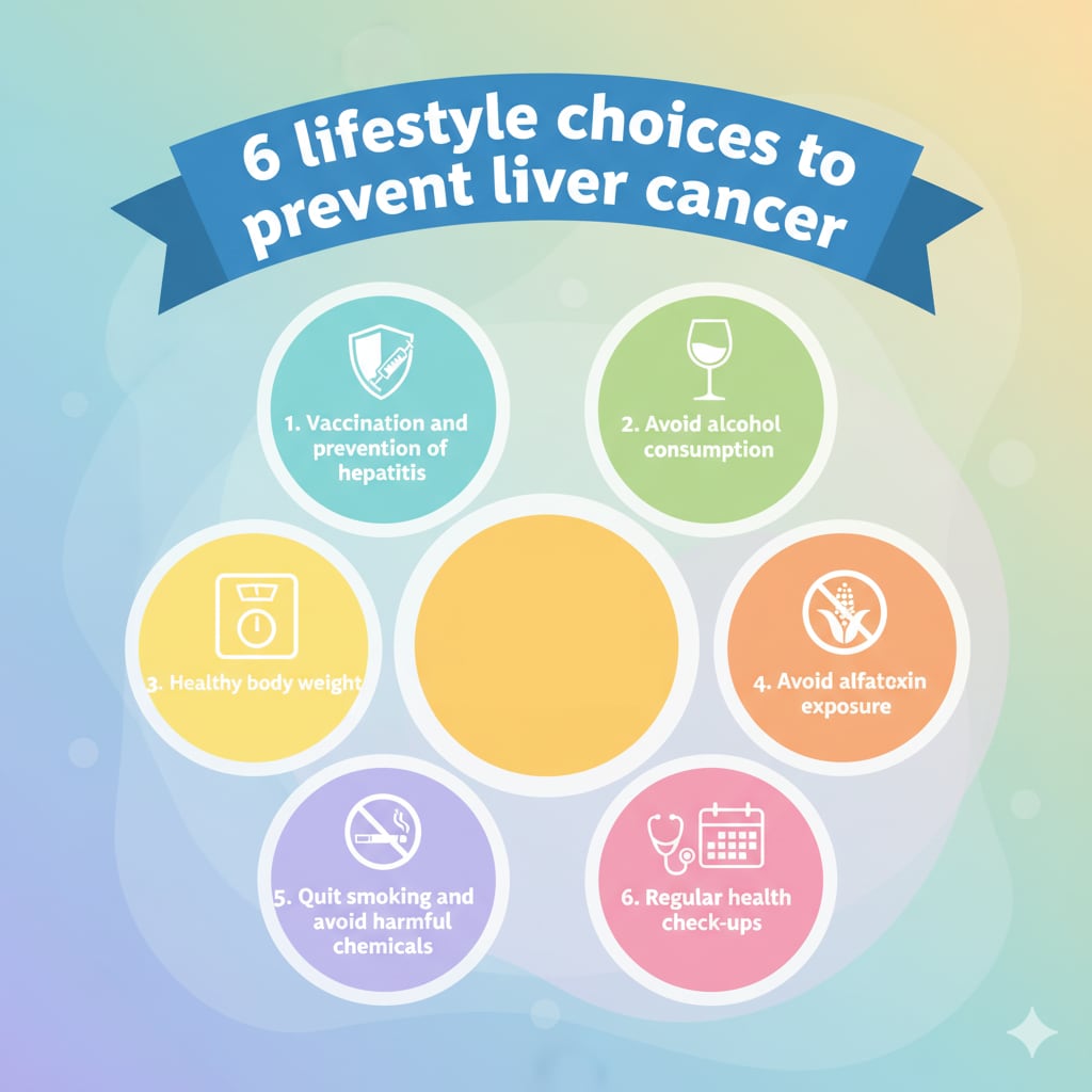 6 lifestyle choices to prevent liver cancer. (Generated via Google Gemini)