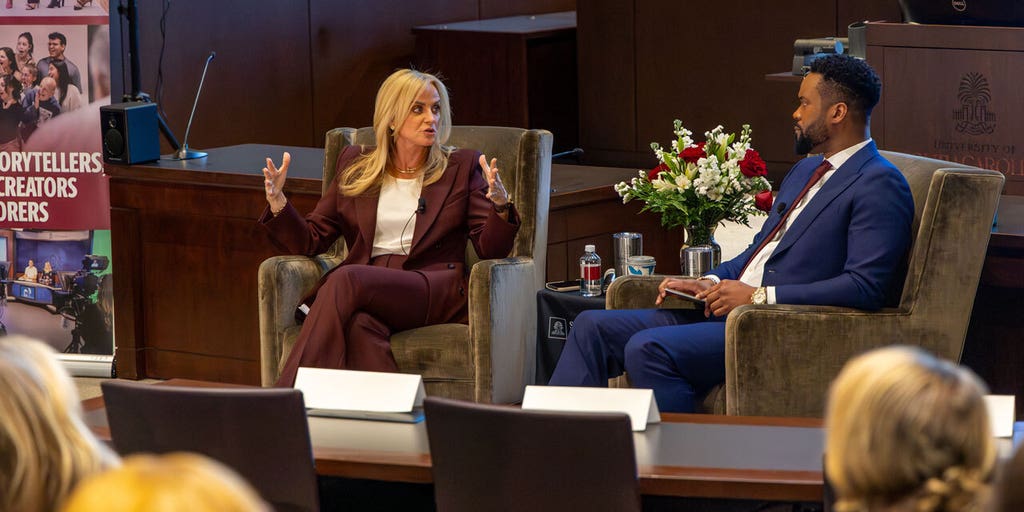 FOX News Media CEO Suzanne Scott discusses the business of television at the University of South Carolina’s Baldwin Business and Financial Journalism Lecture Series