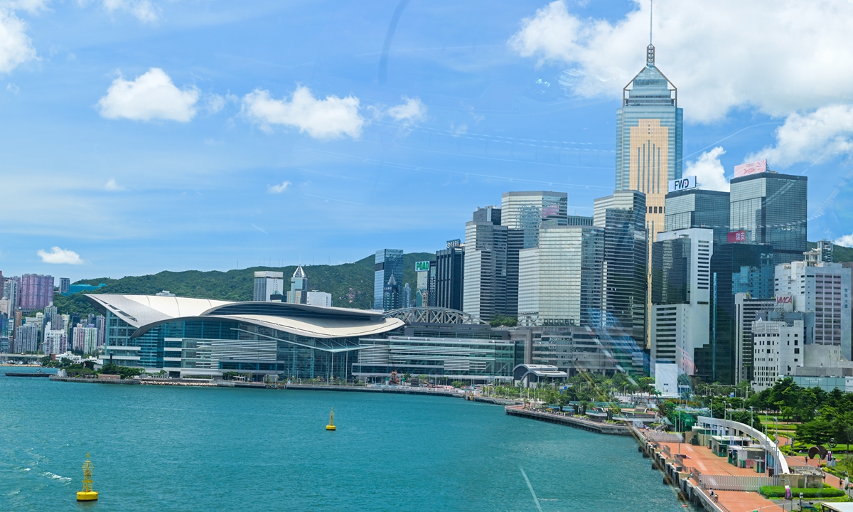 A view of Victoria Harbor, Hong Kong Photo: VCG