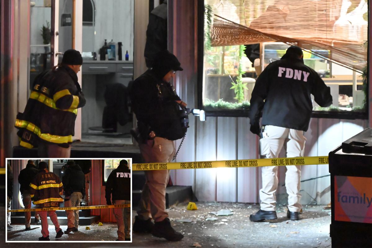 NYC business hit in possible arson attack as 6 suspects seen fleeing early morning blaze
