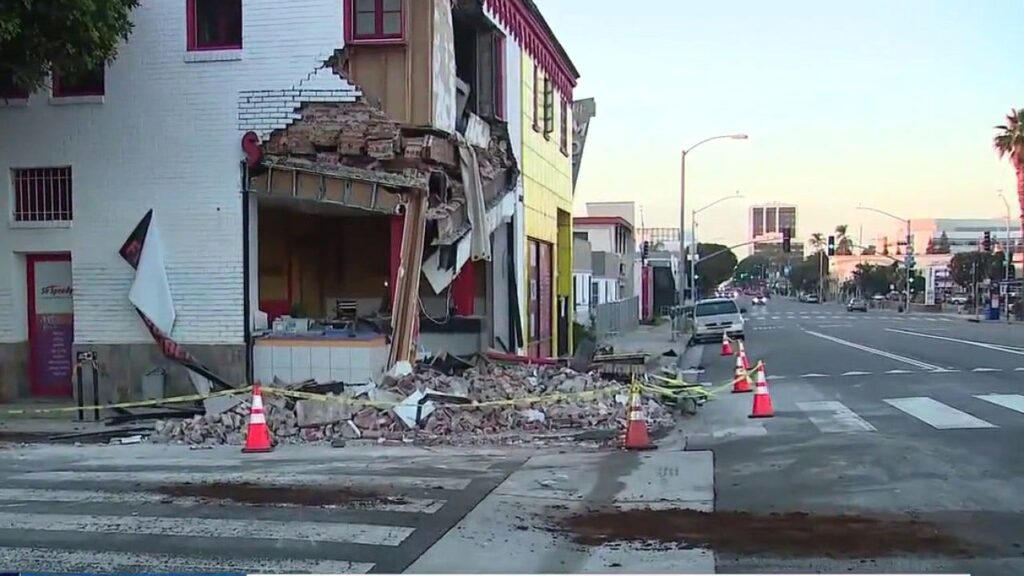 BMW crashes into Santa Monica business, leaving driver seriously injured