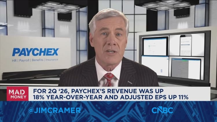 Watch Jim Cramer's full interview with Paychex CEO John Gibson