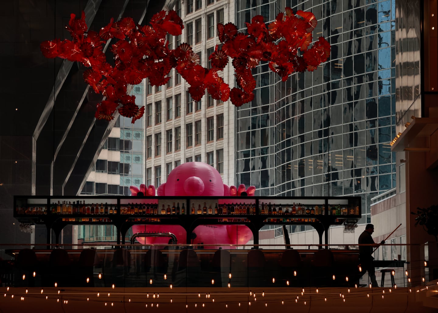 The installation of floating naked pink people in downtown Boston was just one of the wackiest business stories of 2025.