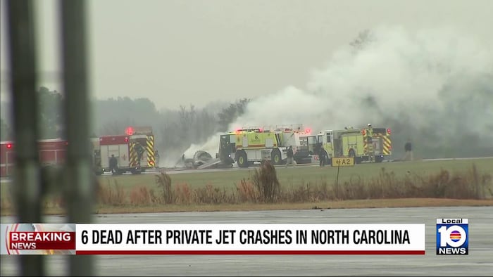 6 dead after jet owned by ex-NASCAR driver Greg Biffle crashes while landing at North Carolina airport