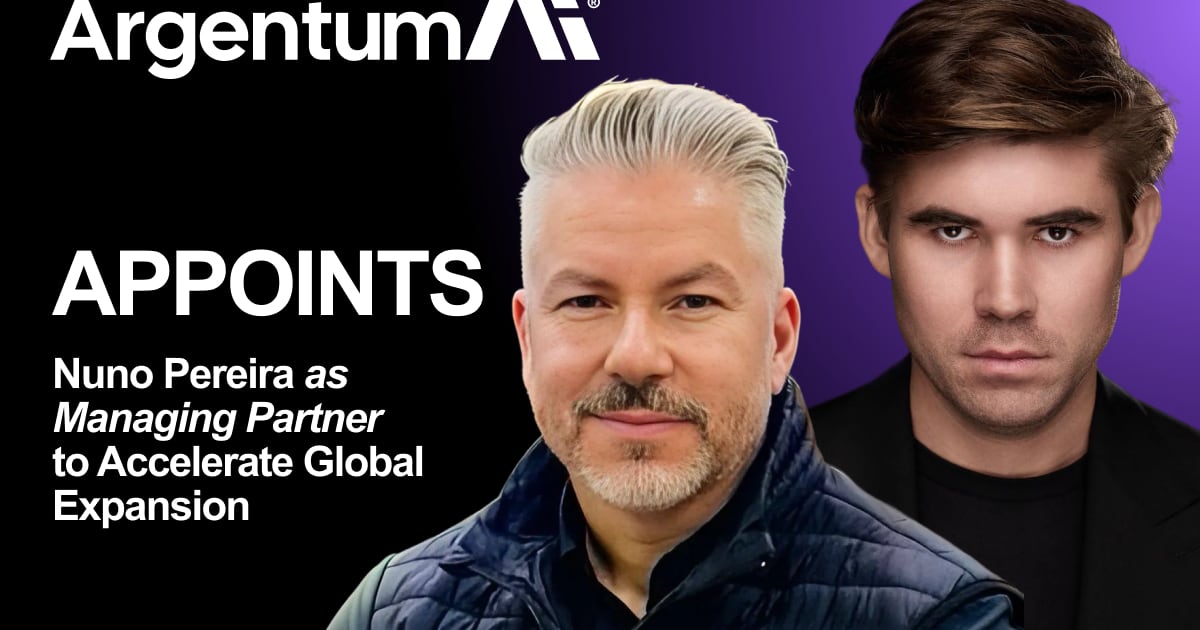 Argentum AI Appoints Nuno Pereira as Managing Partner to Accelerate Global Expansion – DL News