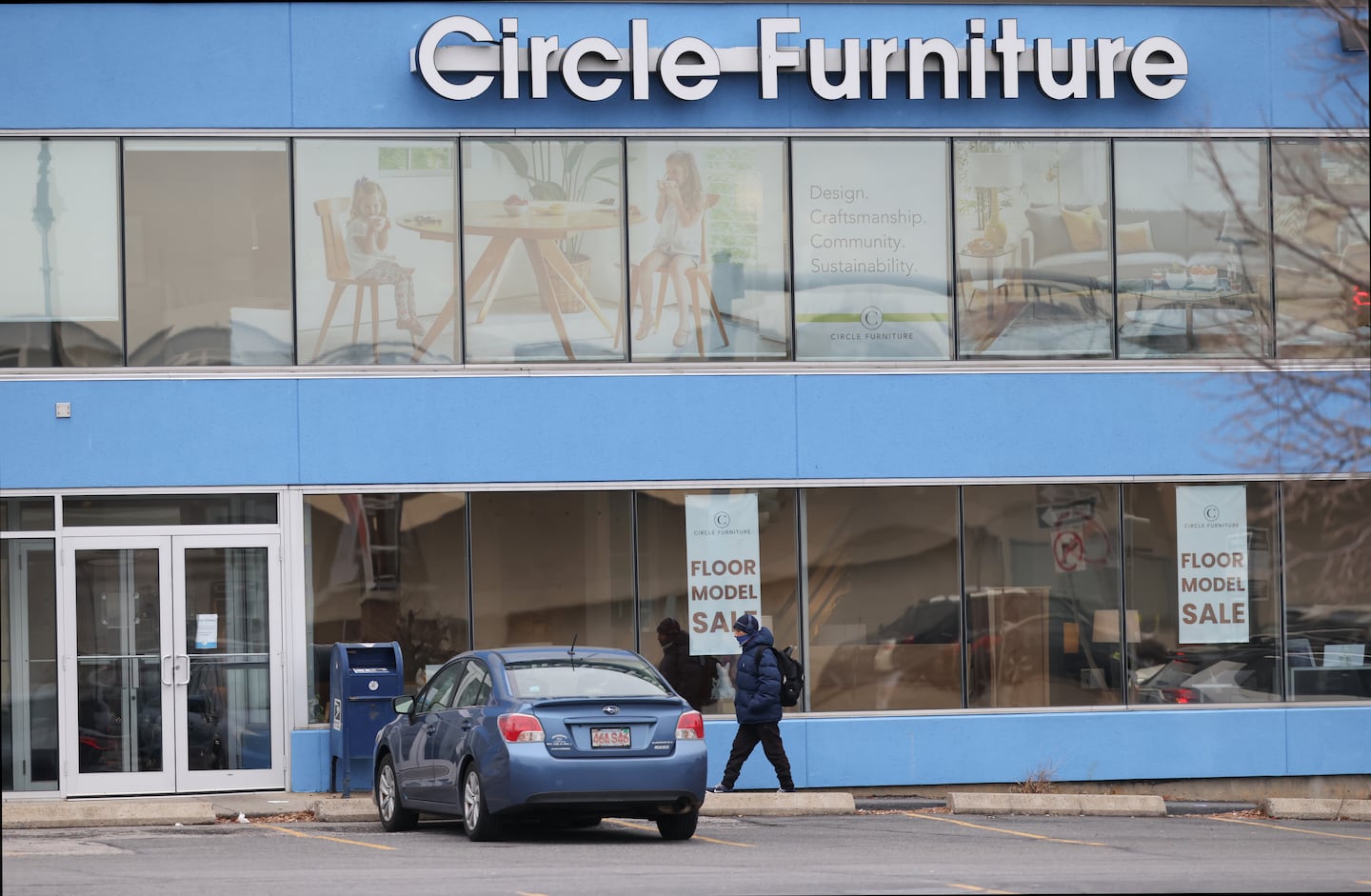 An Exterior of the Circle Furniture store  is photographed in  Cambridge   MA on  Tuesday.