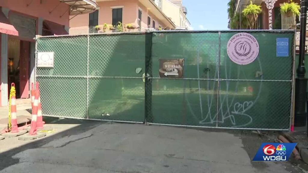 French Quarter businesses report drop in sales due to major construction project