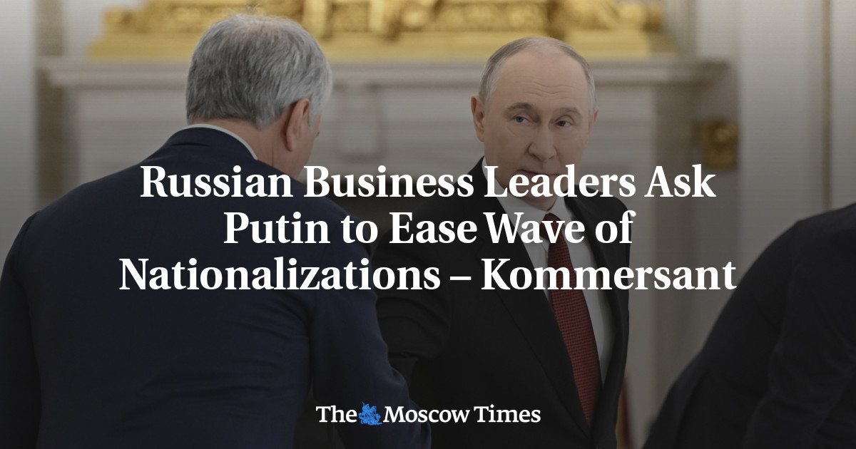 Russian Business Leaders Ask Putin to Ease Wave of Nationalizations – Kommersant