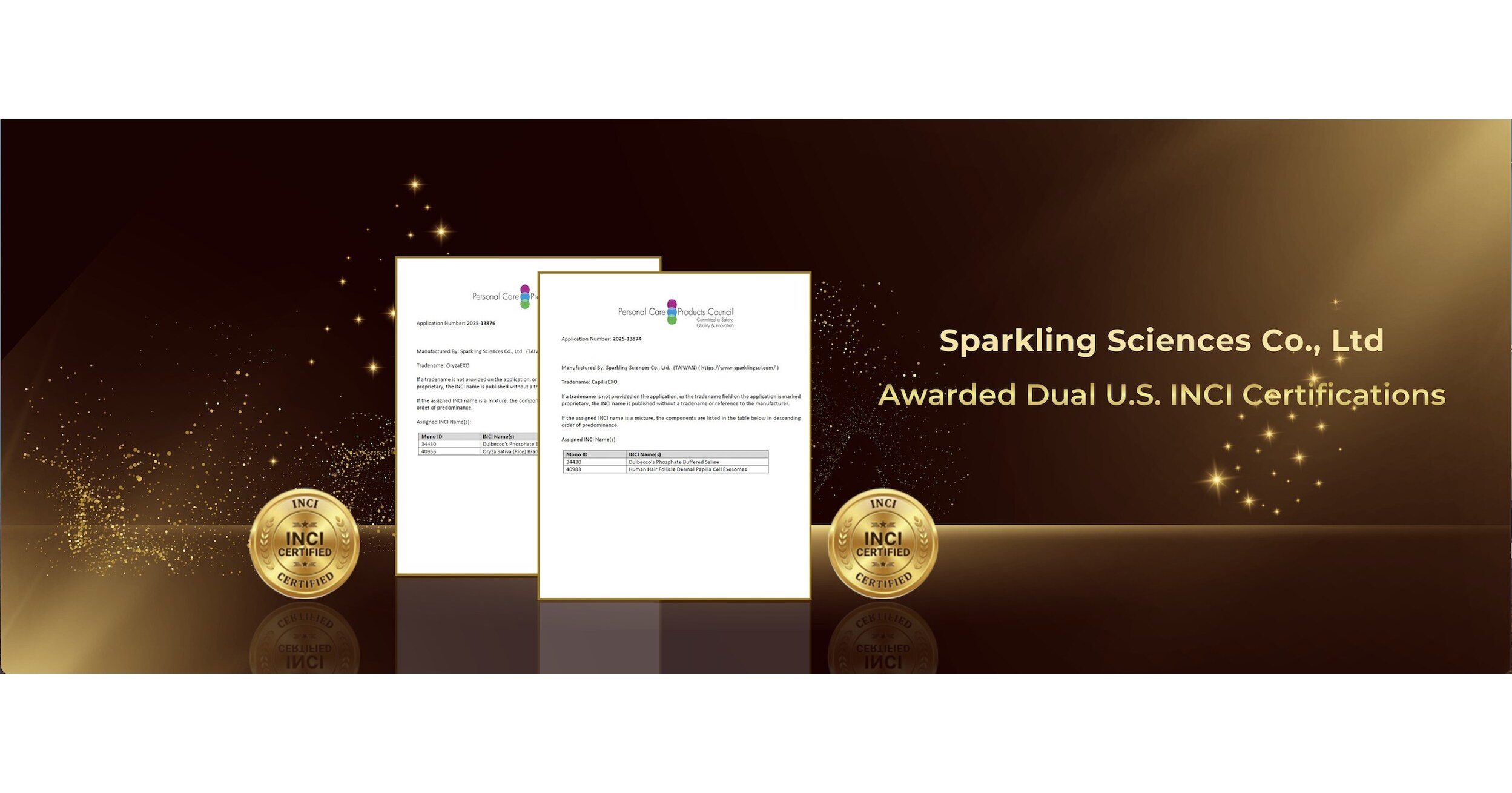 TOMO YUME Group Subsidiary SPARKLING SCIENCES Achieves Dual U.S. INCI Certifications, Accelerating Global Expansion of Advanced Exosome Ingredients