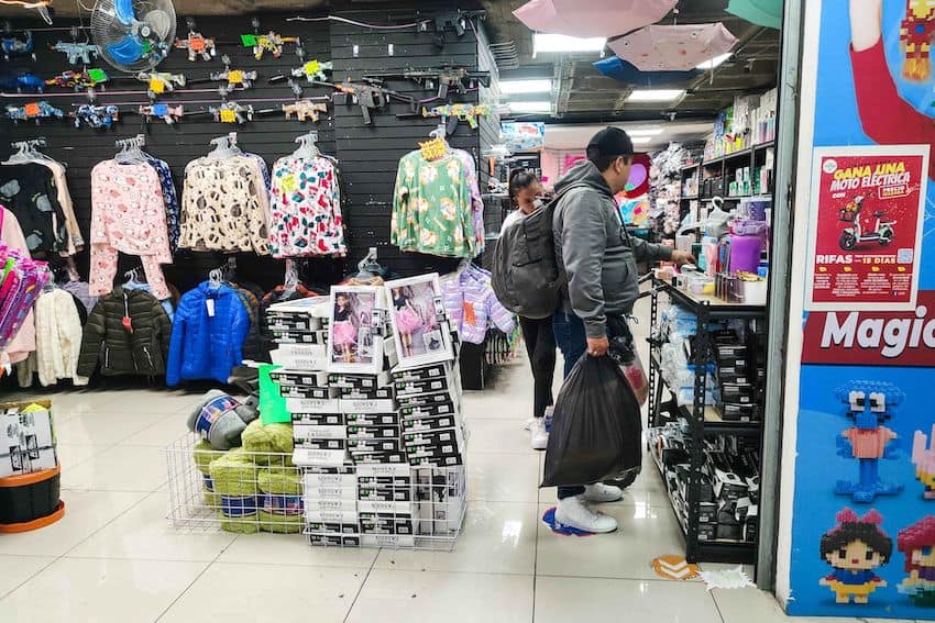 A person shopping at a Chinese market