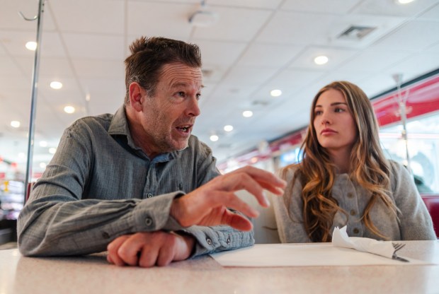Dave and Madeline Frew talk about some of the changes made at the Manheim Diner in North Manheim Twp., Thursday, Jan. 15, 2026. (MATTHEW PERSCHALL/MULTIMEDIA EDITOR)
