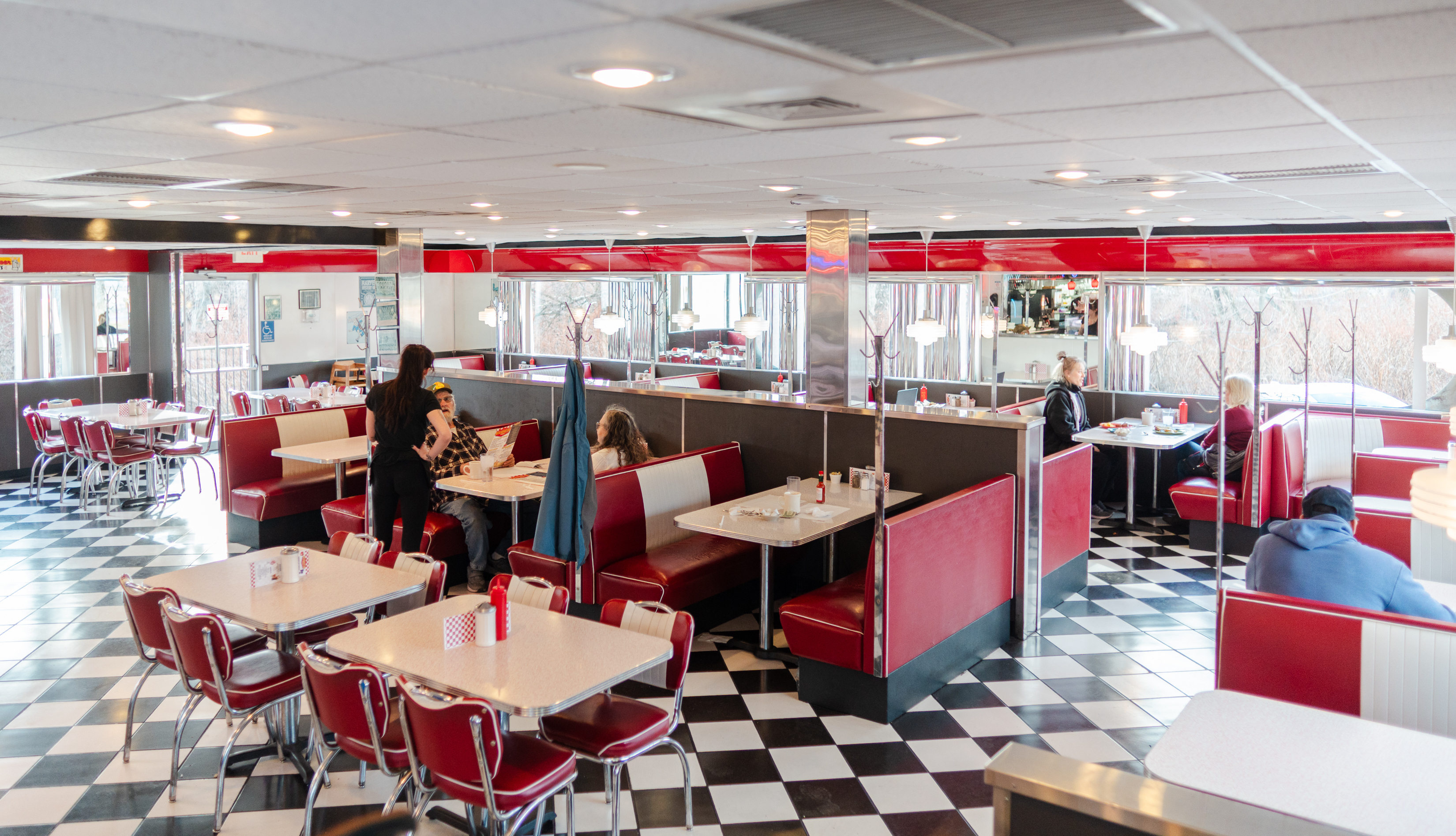 Customers eat at the Manheim Diner in North Manheim Twp.,...