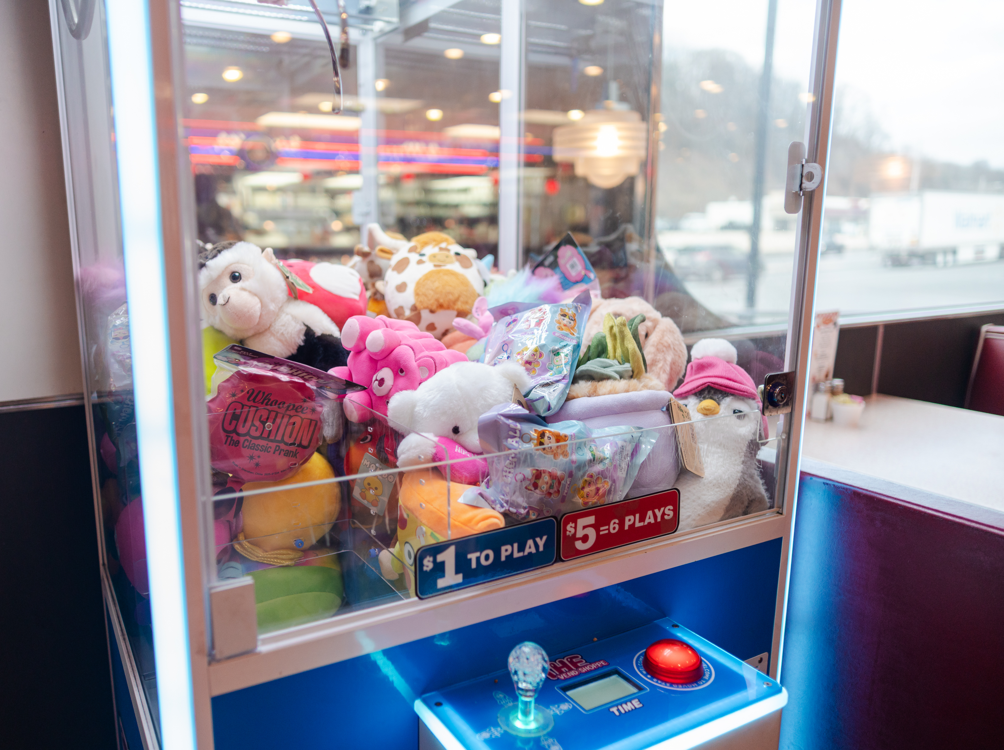 A claw machine within the Manheim Diner in North Manheim...