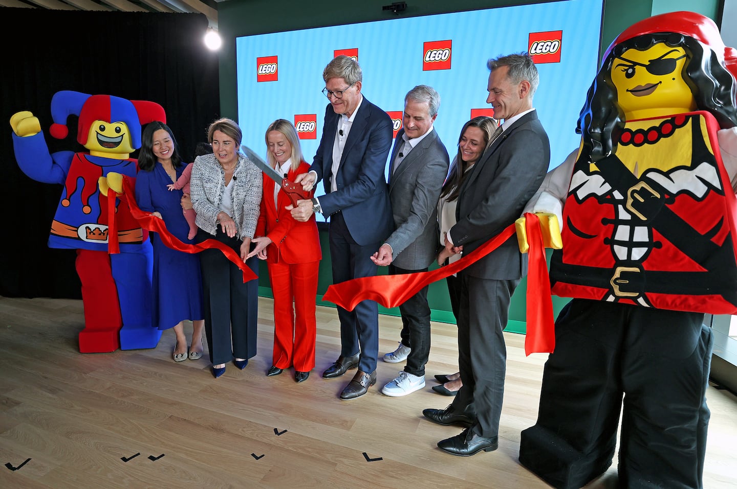 The opening of LEGO's new North American headquarters in Back Bay last year.