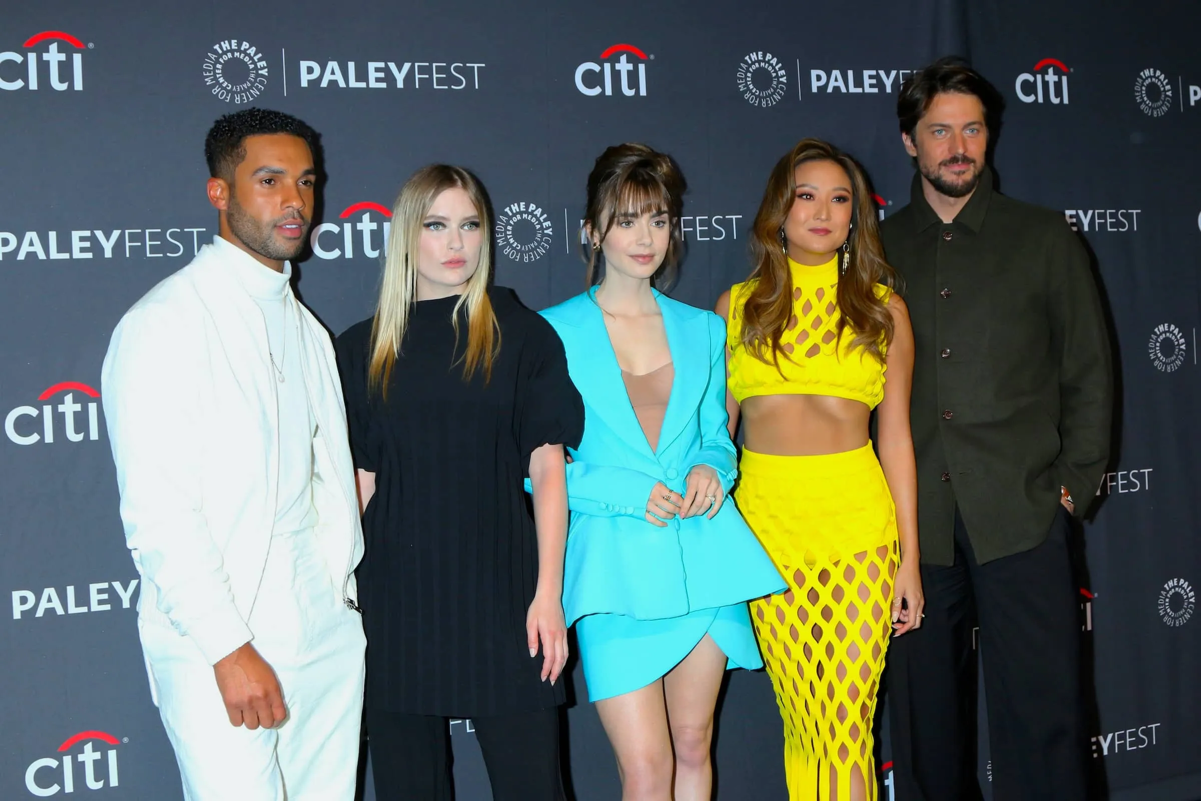 Lucien Laviscount, Camille Razat, Lily Collins, Ashley Park, Lucas Bravo