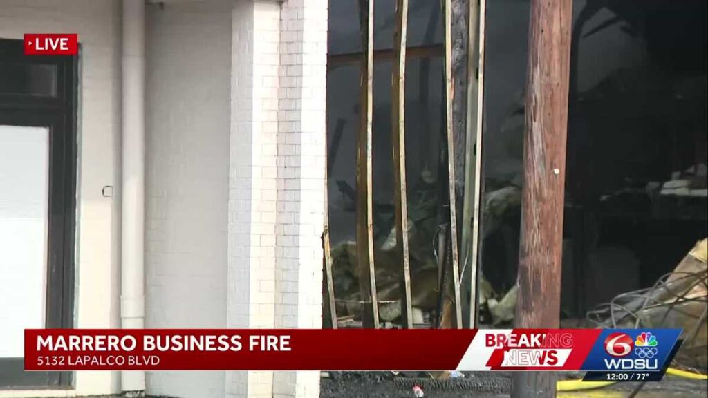 Crews battling fire at Marrero business
