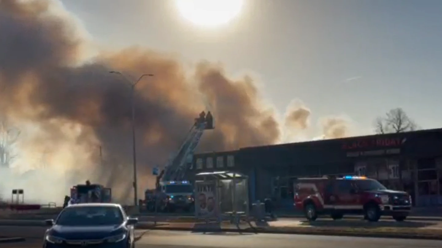 Three-alarm commercial fire burns business in northwest OKC