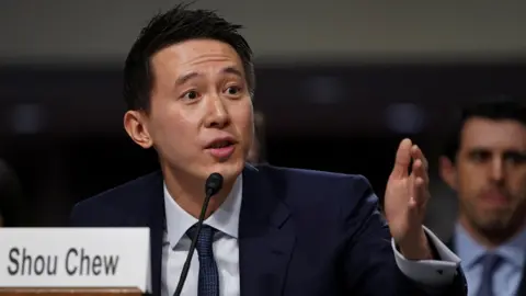 Reuters TikTok's CEO Shou Zi Chew testifies during the Senate Judiciary Committee hearing on online child sexual exploitation, at the US Capitol, in Washington, 