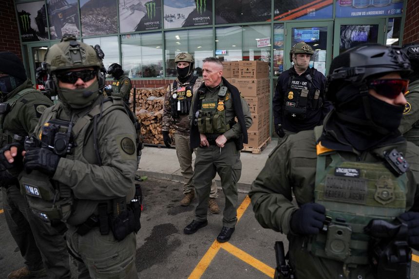 Border Patrol commander Gregory Bovino and immigration agents have made a show of force at Target and other stores.