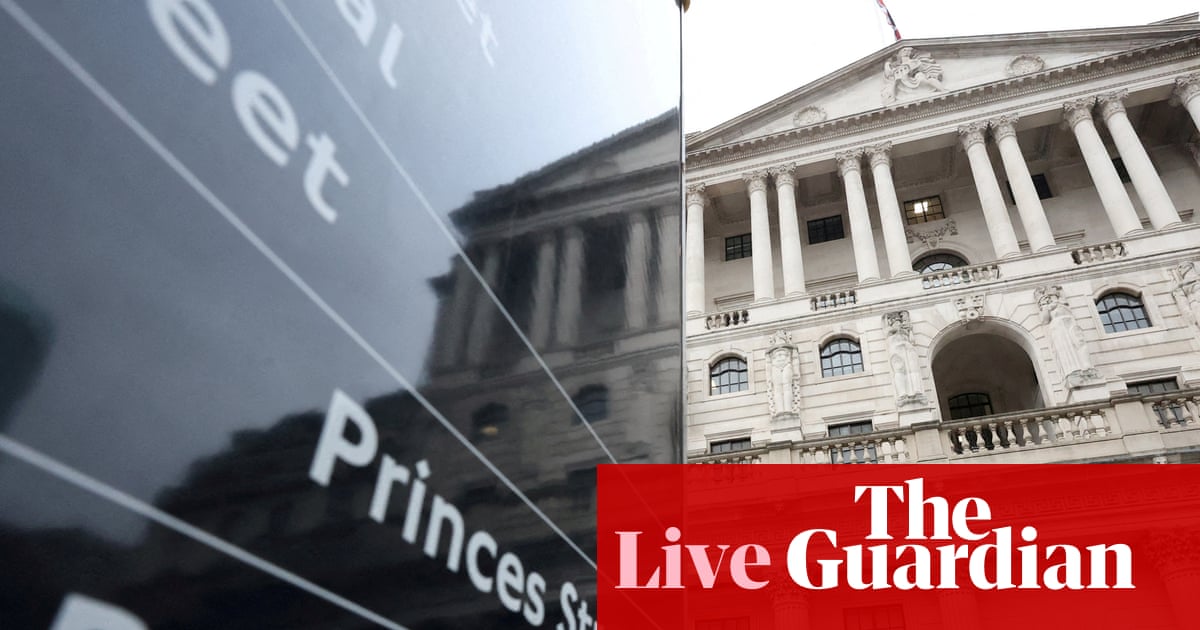 Bank of England expected to leave interest rates on hold after rise in inflation – business live | Business
