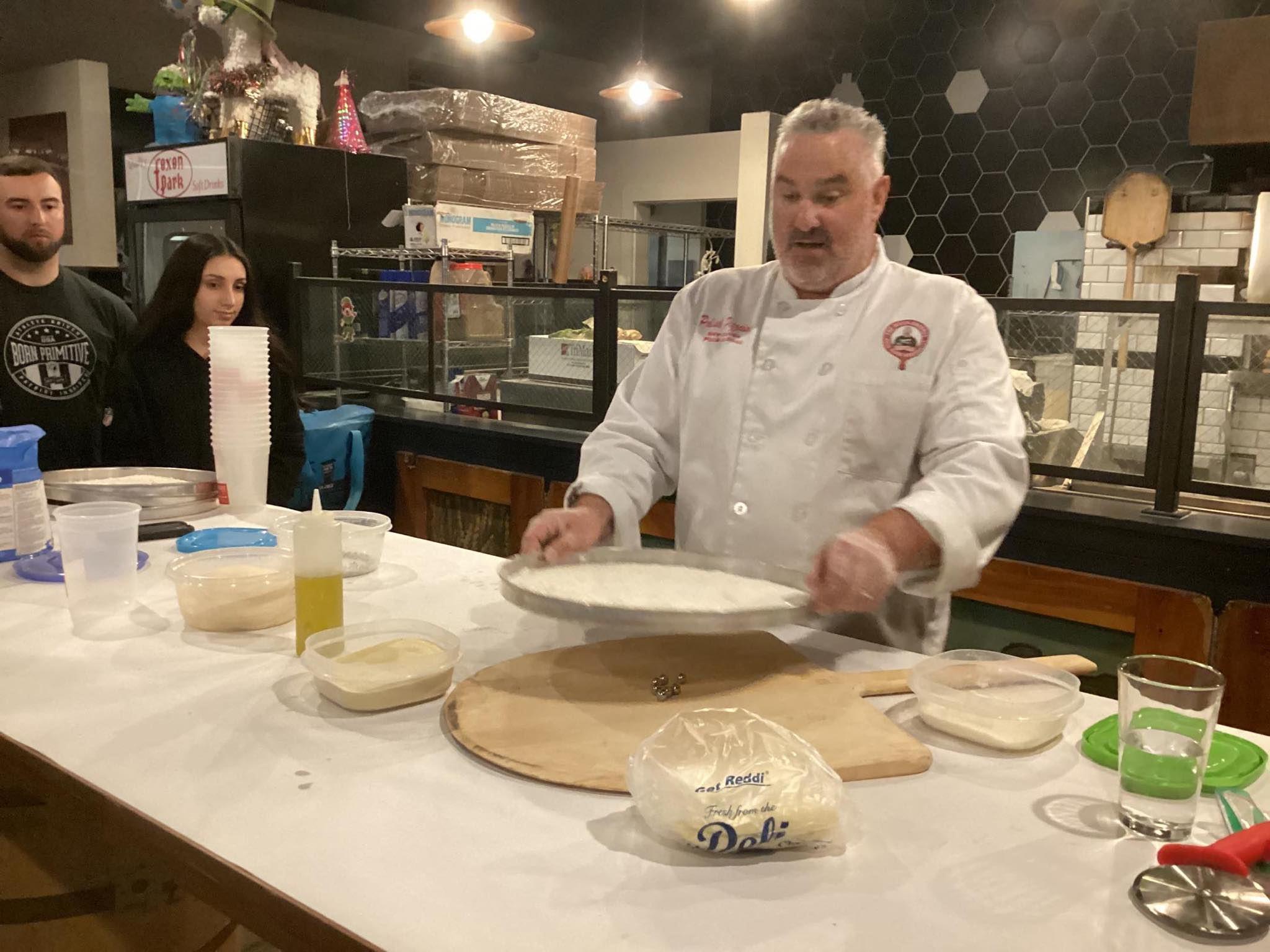 Frank Zabski leads class at New Haven Pizza School, which...