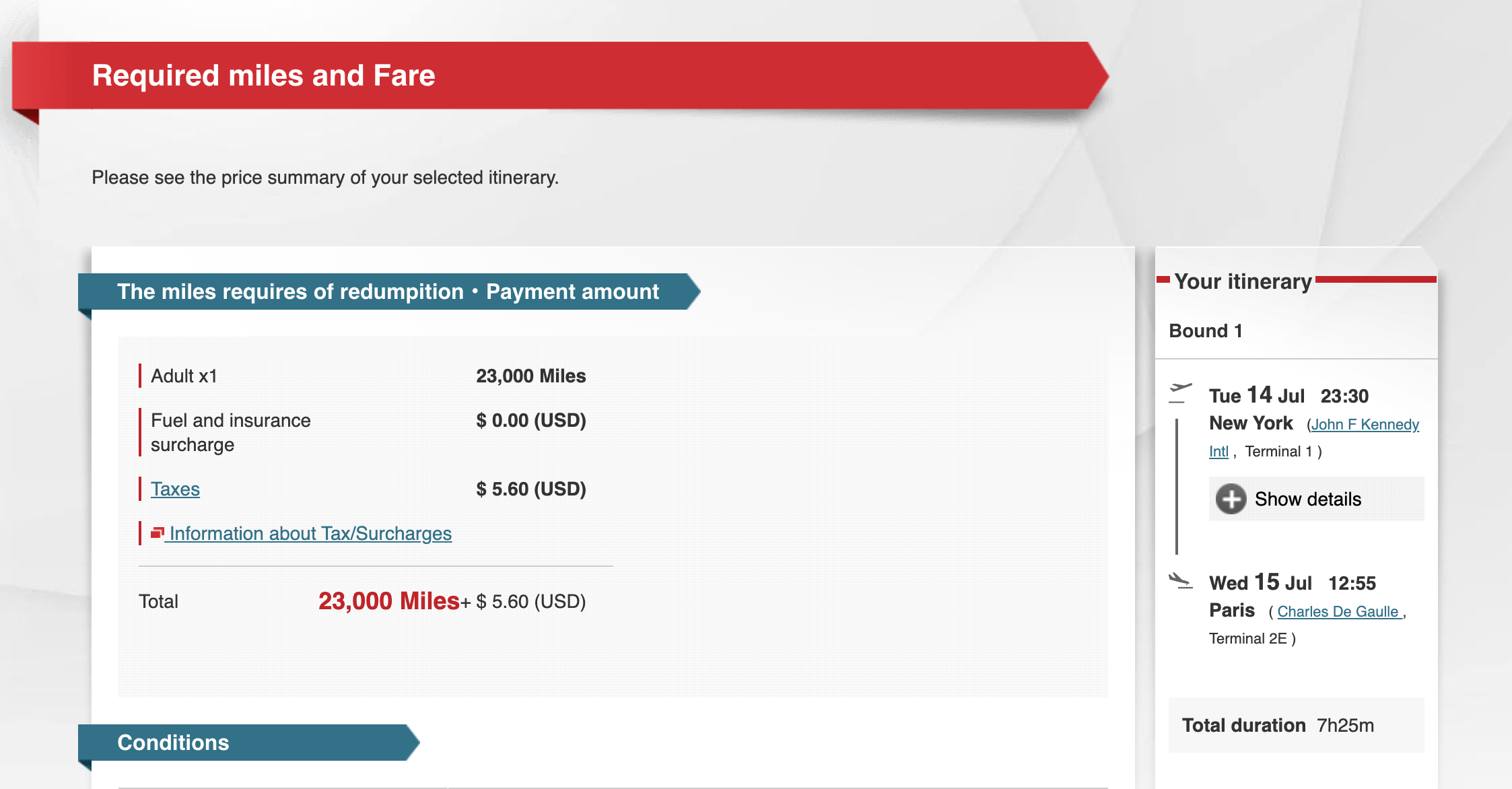Japan Airlines screenshot