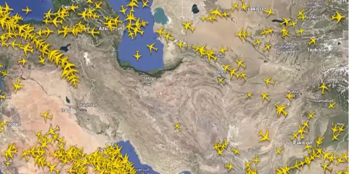 Airspace Empty Over Iran After US, Israel Strikes