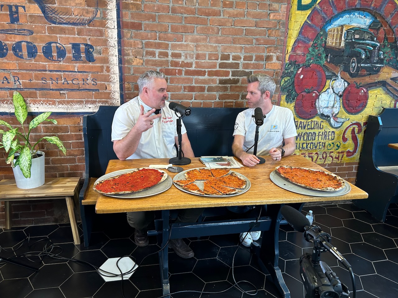 Frank Zabski, left, founder of New Haven Pizza School and...