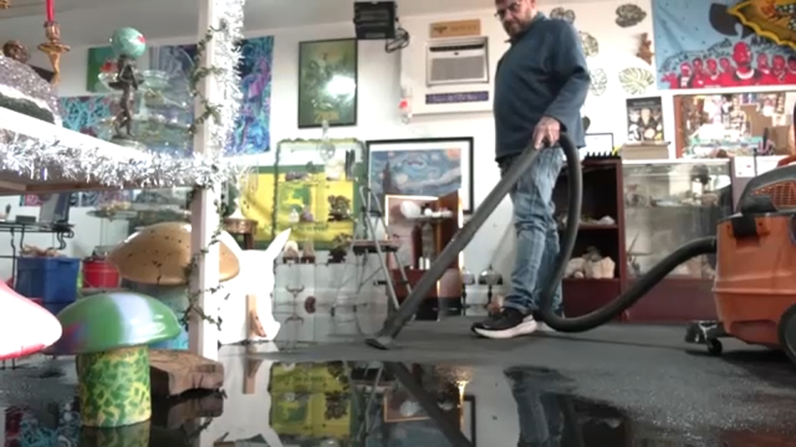 Community rallies to help Fayetteville business owner after pipe burst during storm