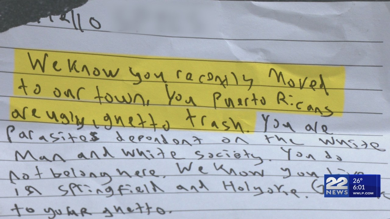 ‘Sincerely, your white superior’: Racist letter sparks police investigation in Belchertown