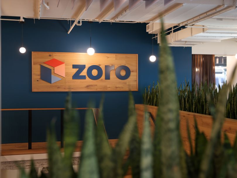 Zoro’s logo displayed on a wall in the company’s office