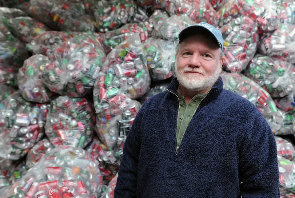 Fred Miers, owner of Simple Bottle Return, is photographed at his recycling facility in Bridgeport on March 6, 2026. (Arnold Gold/Hearst Connecticut Media)