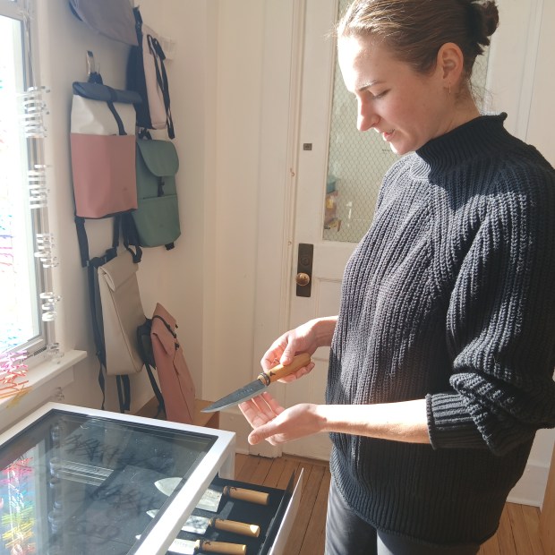 Tess O'Reilly is marketing and product manager for Ameico in New Milford, a business' gift store and lighting gallery on Church Street. (Emily M. Olson)