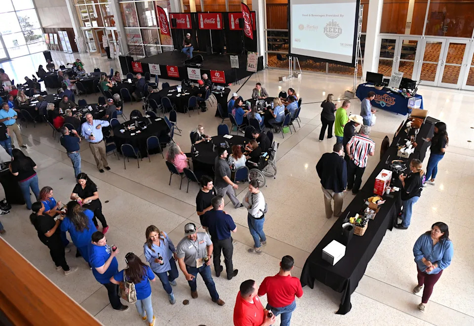 Guests mingle during Business After Hours at Business Expo in the Abilene Convention Center March 26, 2025.