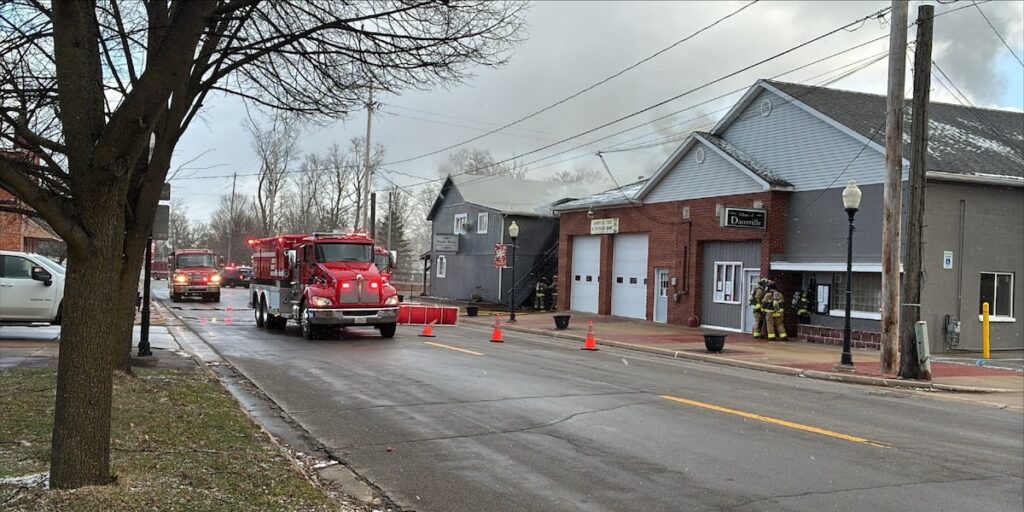 Crews battling fire at business in Downtown Dansville